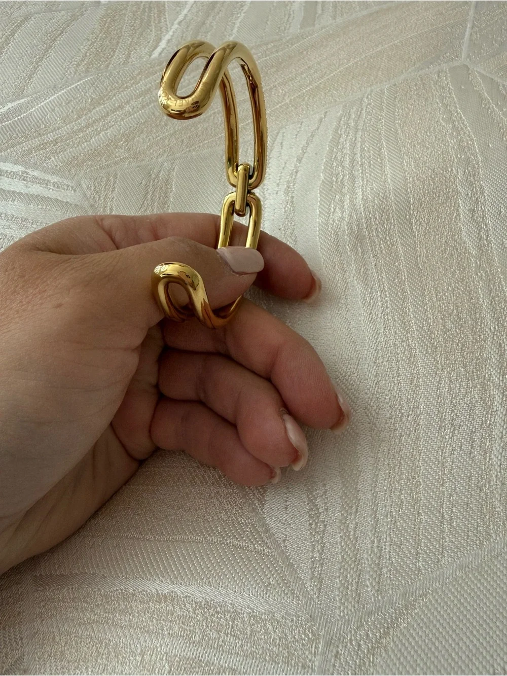 Michael Kors Gold Crystal-Accented Open Cuff Bracelet